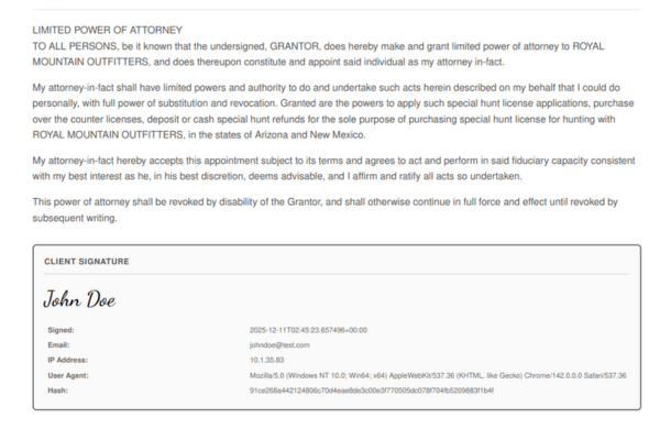 Signed Document with Audit Trail